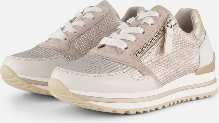 Gabor Sneakers met sleehak Turijn vrijetijdsschoen lage schoen veterschoen met mooie metallic details - Foto 4
