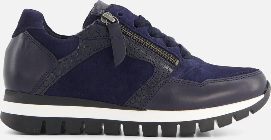 Gabor Marine Fluweelmand Sportieve Schoenen Blue Dames - Foto 3