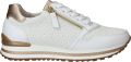 Gabor Sneakers met sleehak Turijn vrijetijdsschoen lage schoen veterschoen met mooie metallic details - Wit