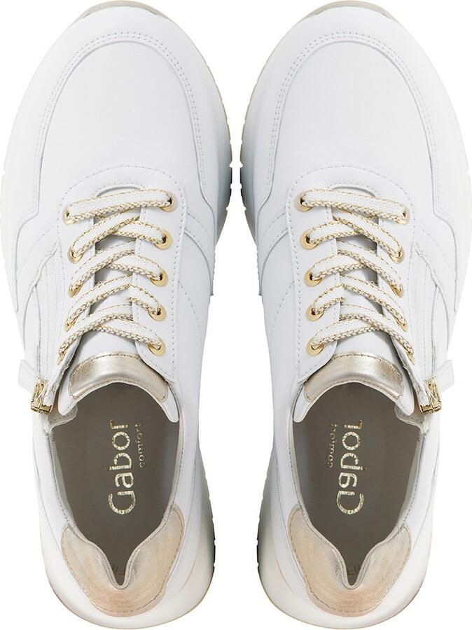 GABOR Lage Sneakers Dames 448.1 Maat: 40 Materiaal: Leer Kleur: Wit - Foto 5
