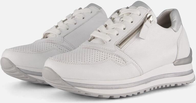 Gabor Sneakers met sleehak Turijn met zilverkleurige details vrijetijdsschoen lage schoen veterschoen - Foto 4