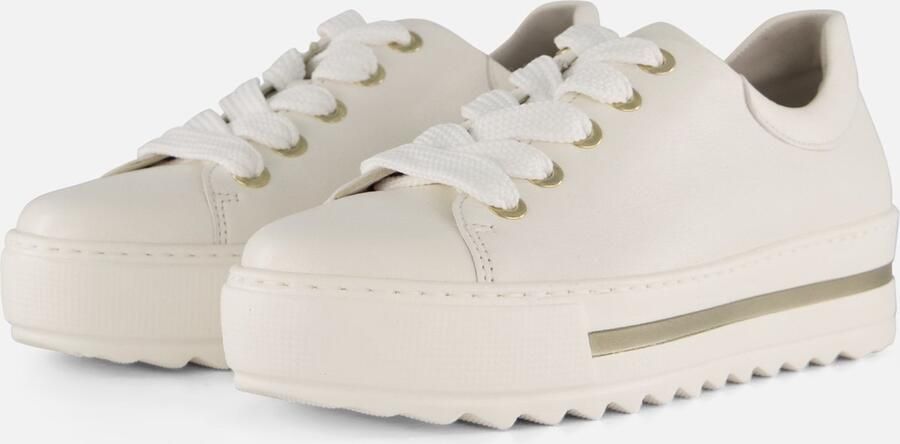GABOR Lage Sneakers Dames 496 Maat: 38 Materiaal: Leer Kleur: Wit