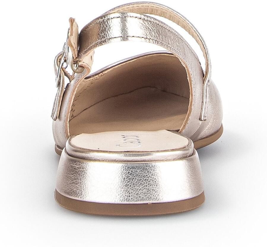 Gabor Gouden leren slingback sandalen Yellow Dames