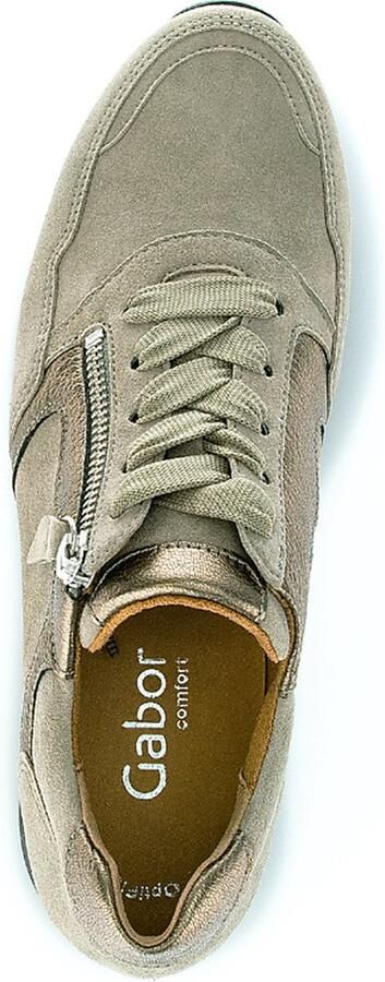 Gabor Sneaker van suède met rits en uitneembaar voetbed Gray Heren - Foto 13