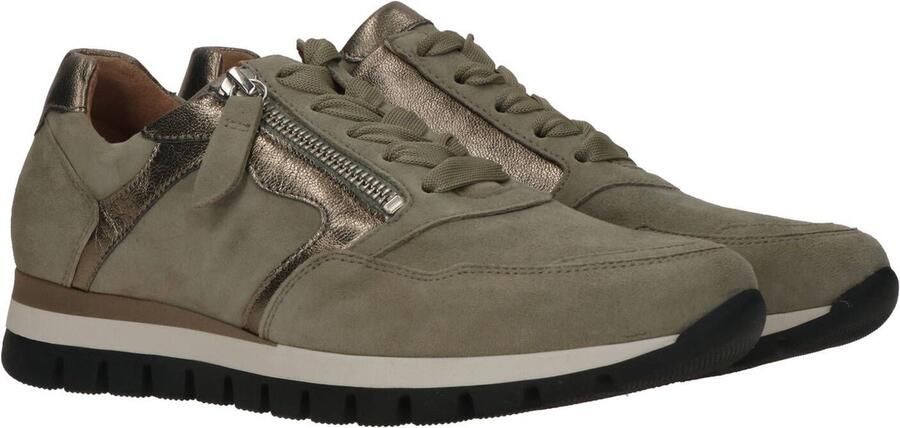 Gabor Sneaker van suède met rits en uitneembaar voetbed Gray Heren - Foto 9