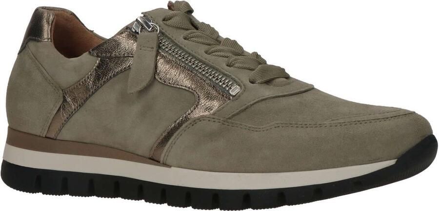 Gabor Sneaker van suède met rits en uitneembaar voetbed Gray Heren - Foto 7