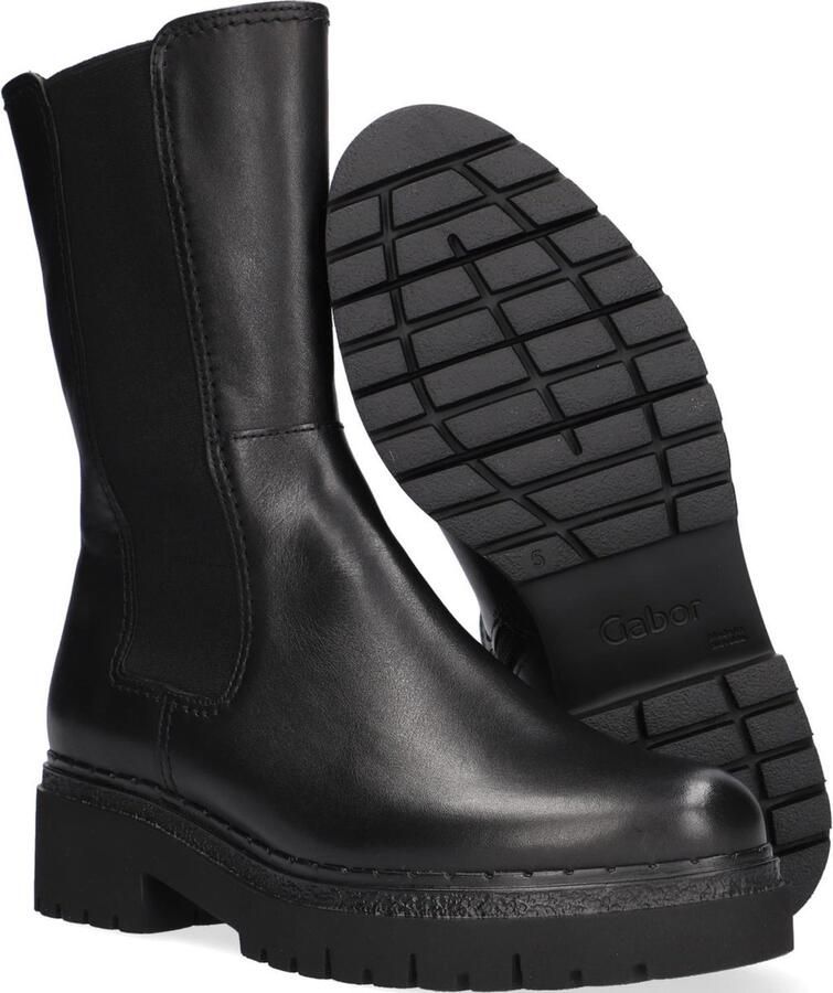 Gabor Vrouwen Leren Chelsea boots Laarzen Damesschoenen 72.871 led Zwart - Foto 6