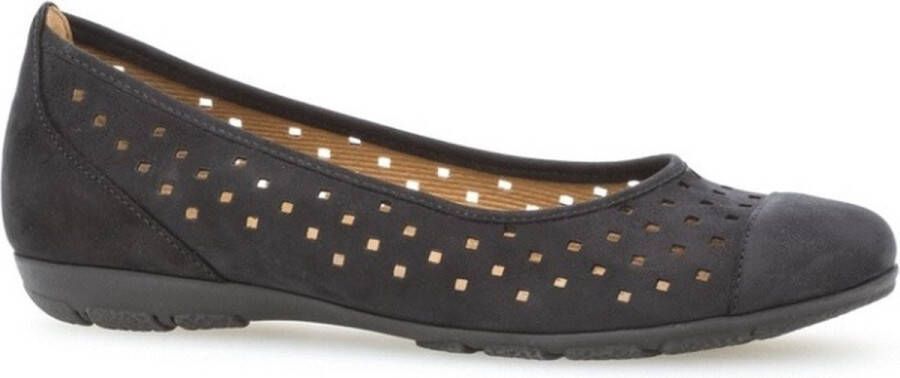 Gabor Zomer Suede Ballerina Comfortabele Moderne Stijl Blue Dames - Foto 3