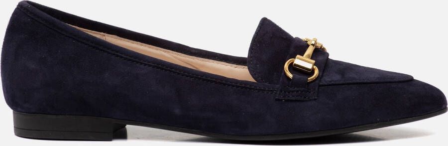 Gabor Instappers blauw Suede Dames