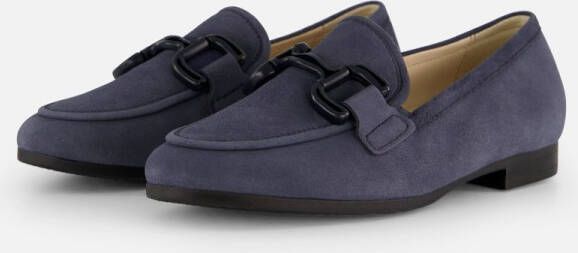 Gabor Instappers blauw Suede Dames
