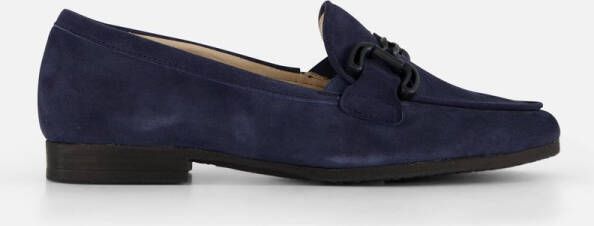 Gabor Instappers blauw Suede Dames