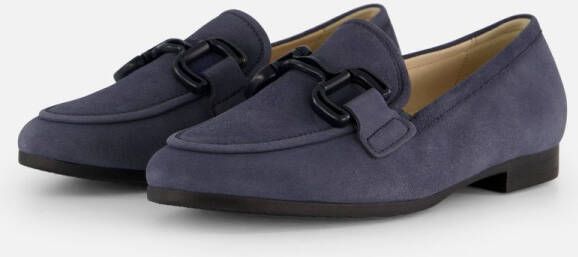 Gabor Instappers blauw Suede Dames