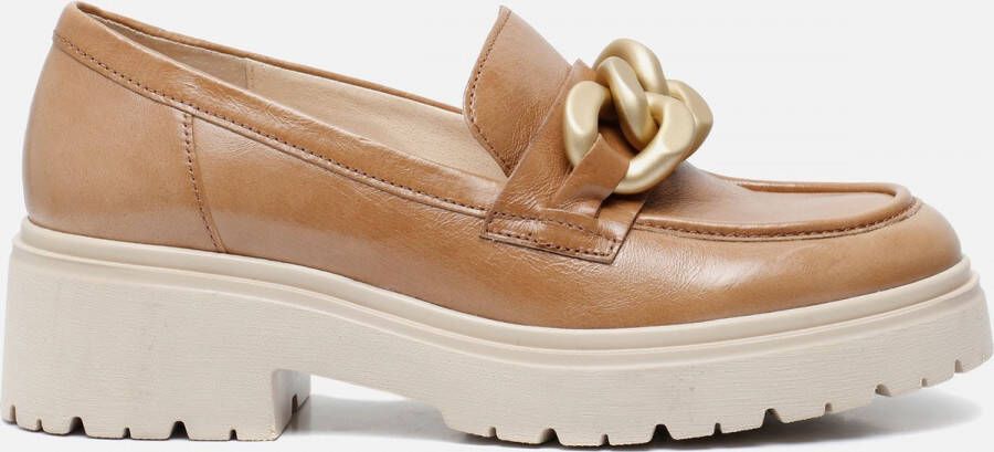 Gabor Cognac Leren Mocassins Stijlvol Comfort Brown Dames