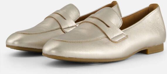 Gabor Gouden leren mocassins Yellow Dames