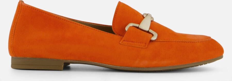 GABOR Loafers Dames 45.211 Maat: 37 Materiaal: Suède Kleur: Oranje