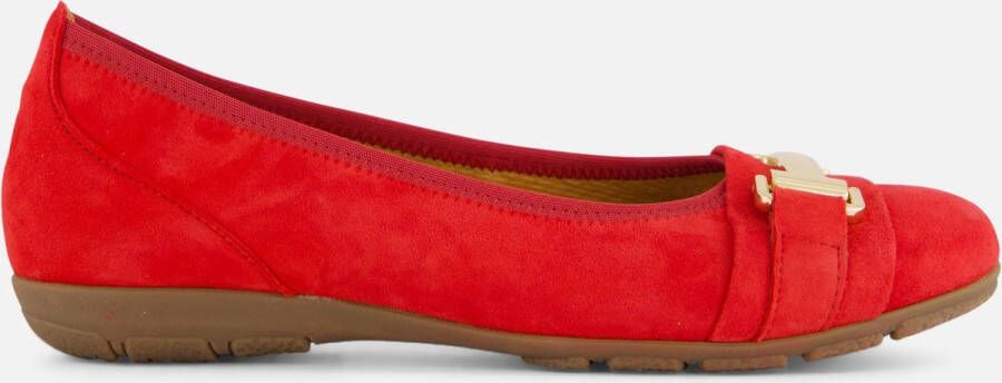 Gabor Instappers rood Suede Dames - Foto 1