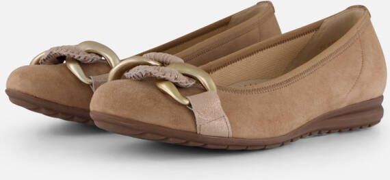 Gabor Instappers taupe Suede Dames