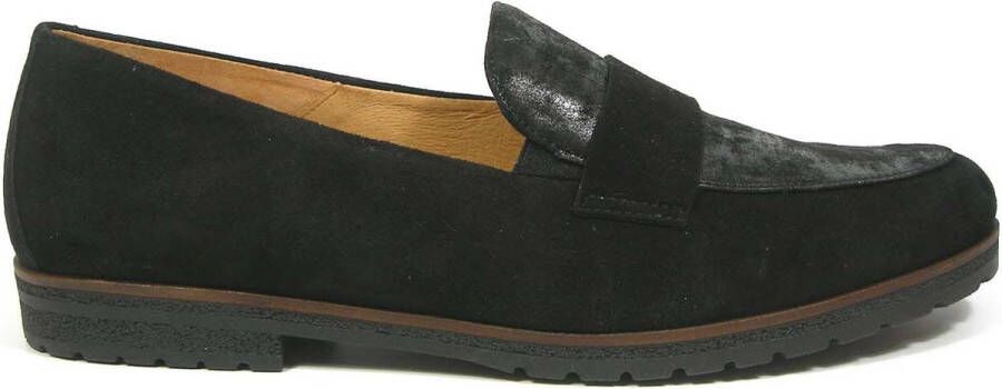 Gabor Instappers Zwart Suede