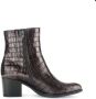 Gabor Enkellaars Blokhak Bruin Croco Leer - Thumbnail 3