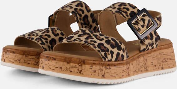 Gabor Leopard Sandalen beige Suede Dames