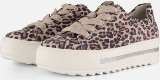 Gabor Leopard Sneakers beige Leer Dames