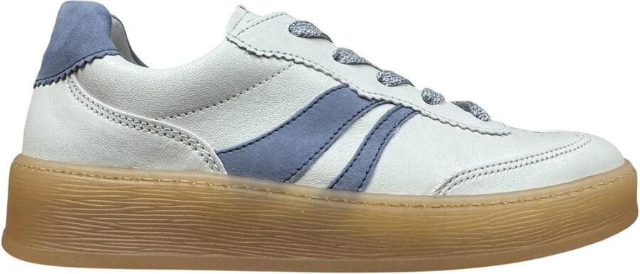 Gabor Merhottein BV Gabor 86.475.21 Sneakers Wit leer Dames Wit Blauw