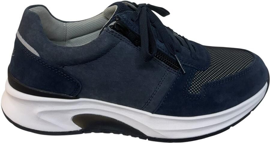 Gabor Rollingsoft Sneakers met sleehak vrijetijdsschoen lage schoen veterschoen met buitenrits g-breedte