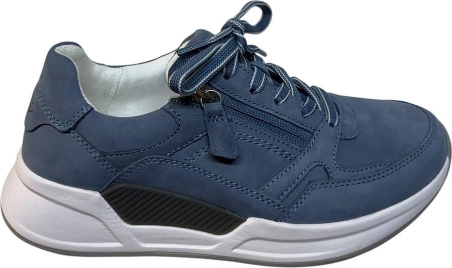 Gabor Damen Schnürschuh bequem Rolliing Soft in hellblau