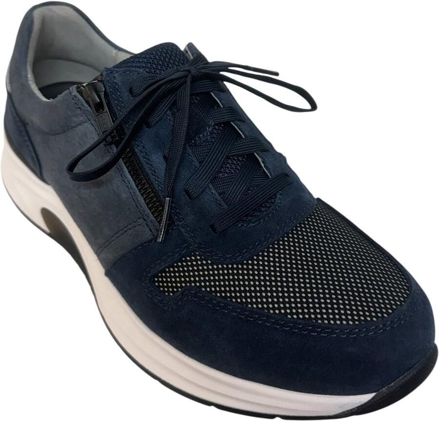 Gabor Rollingsoft Sneakers met sleehak vrijetijdsschoen lage schoen veterschoen met buitenrits g-breedte
