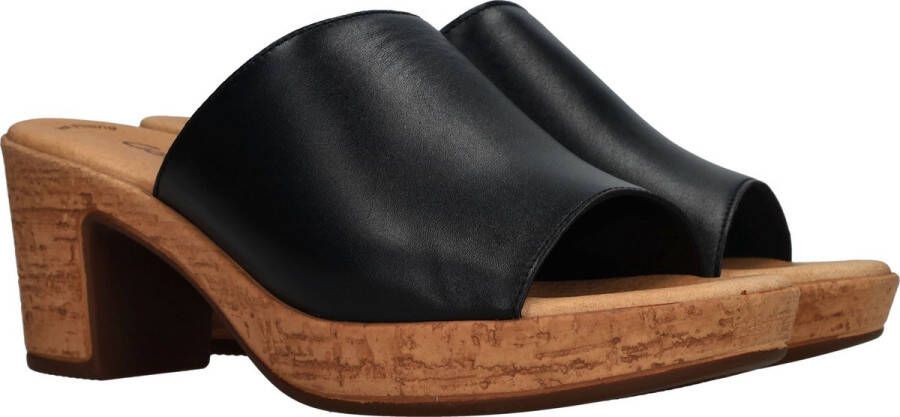 Gabor Trendy Zwarte Kurk Hoge Hak Sandalen Black Dames