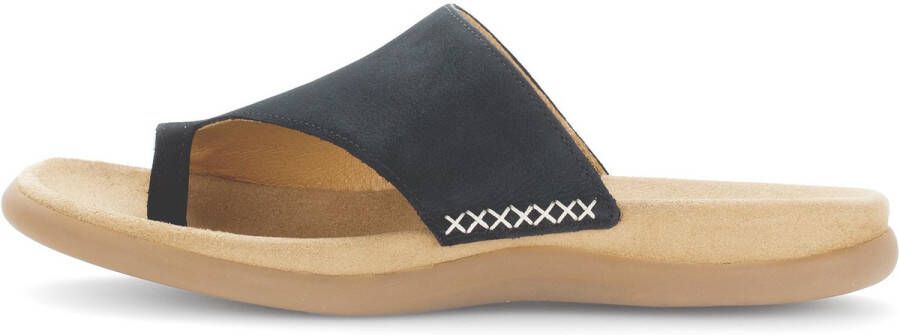 Gabor Teenslippers sleehak zomerschoen dianette met contrastkleurig borduursel