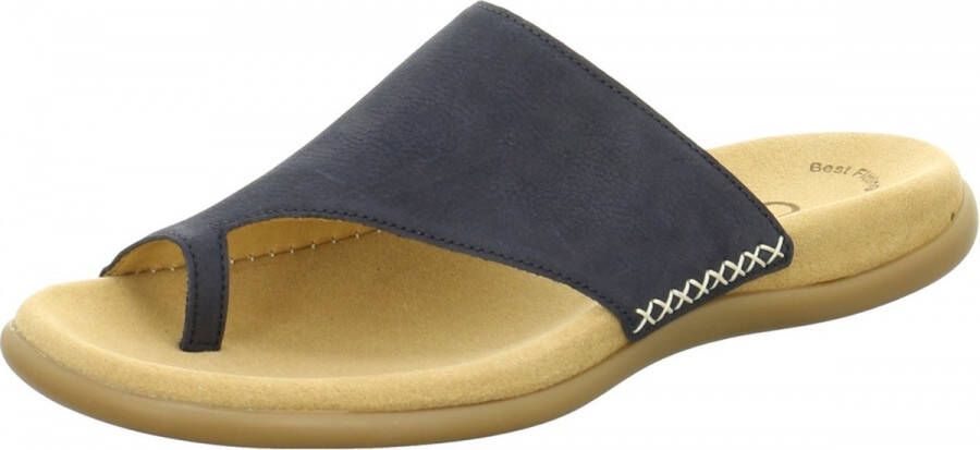 Gabor Teenslippers sleehak zomerschoen dianette met contrastkleurig borduursel