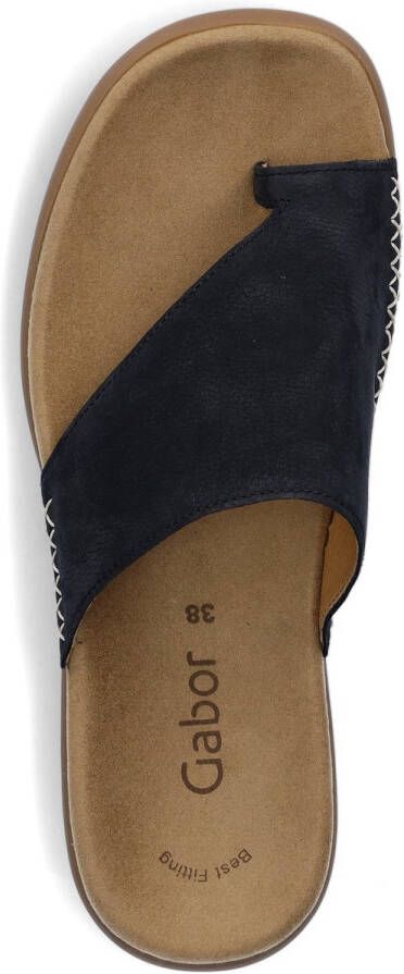 Gabor Teenslippers sleehak zomerschoen dianette met contrastkleurig borduursel