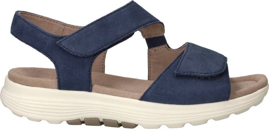 Gabor Rolling Soft Nubuck Dames Sandalen Blauw