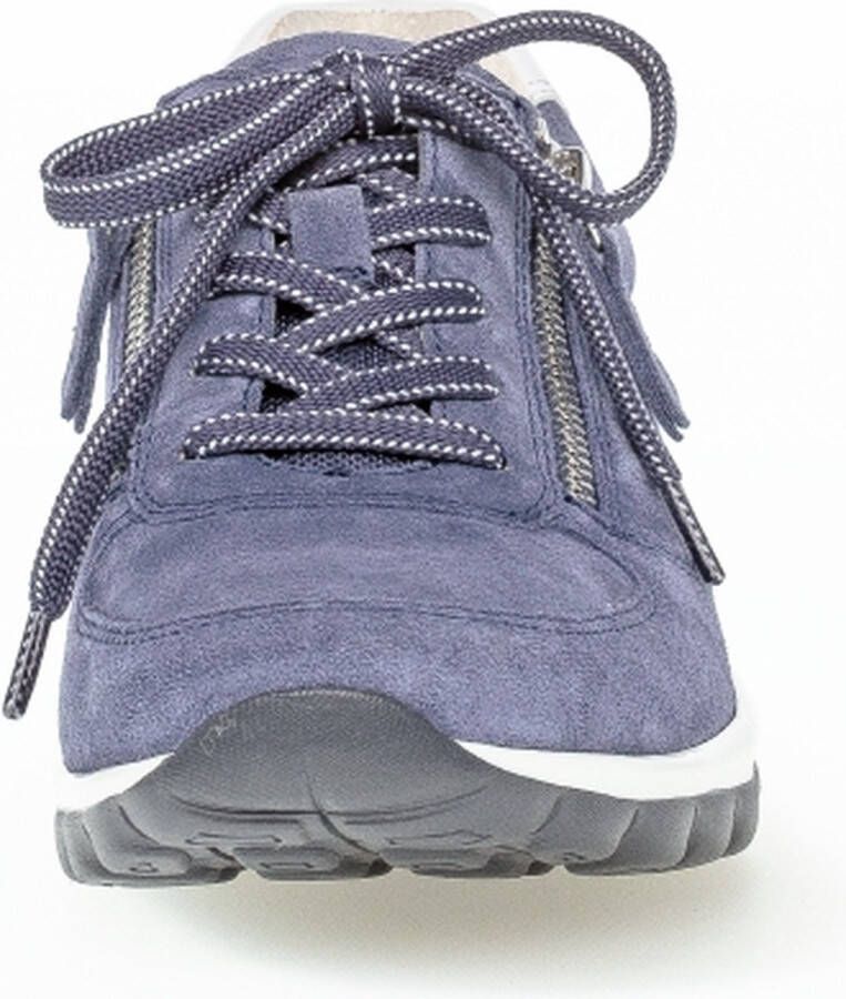 Gabor Blauw witte suède leren sneakers Multicolor Dames