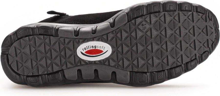 Gabor rollingsoft sensitive 36.868.47 dames rollende wandelsneaker zwart