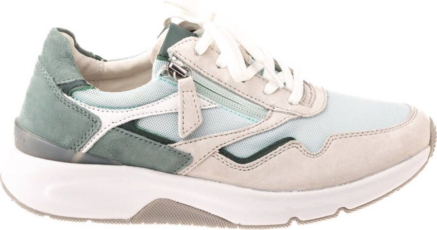 Gabor Rollingsoft Sneakers groen Suede Dames