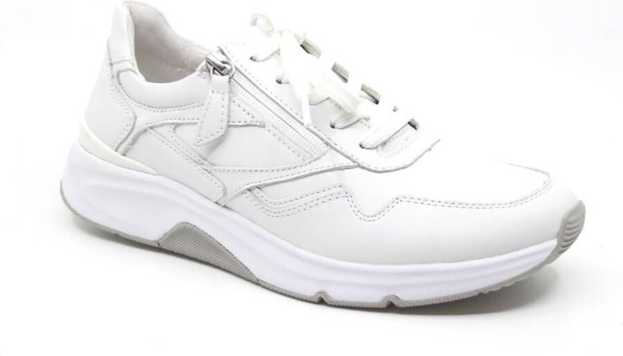 Gabor Comfortabele Rollingsoft sneaker voor dames White Dames
