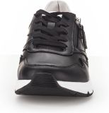 Gabor Rollingsoft Sneakers met sleehak vrijetijdsschoen lage schoen veterschoen met schachtversteviging - Zwart