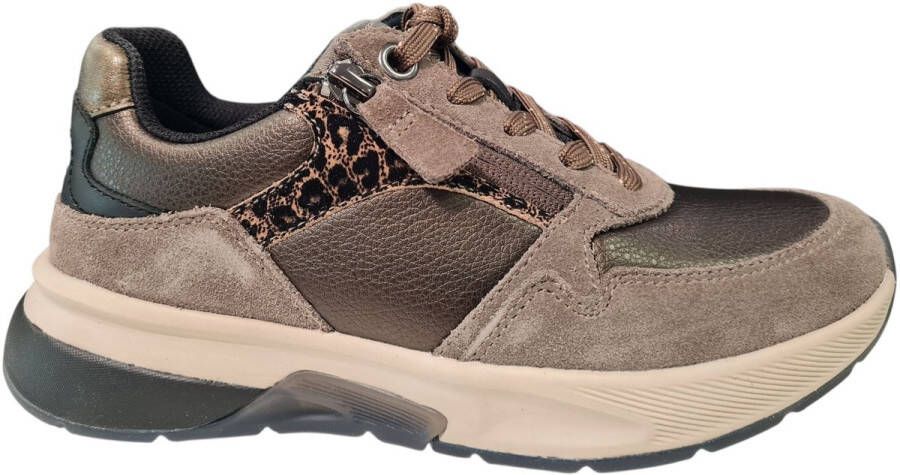 Gabor Rollingsoft Bruine Dames Sneakers Bruin Brons