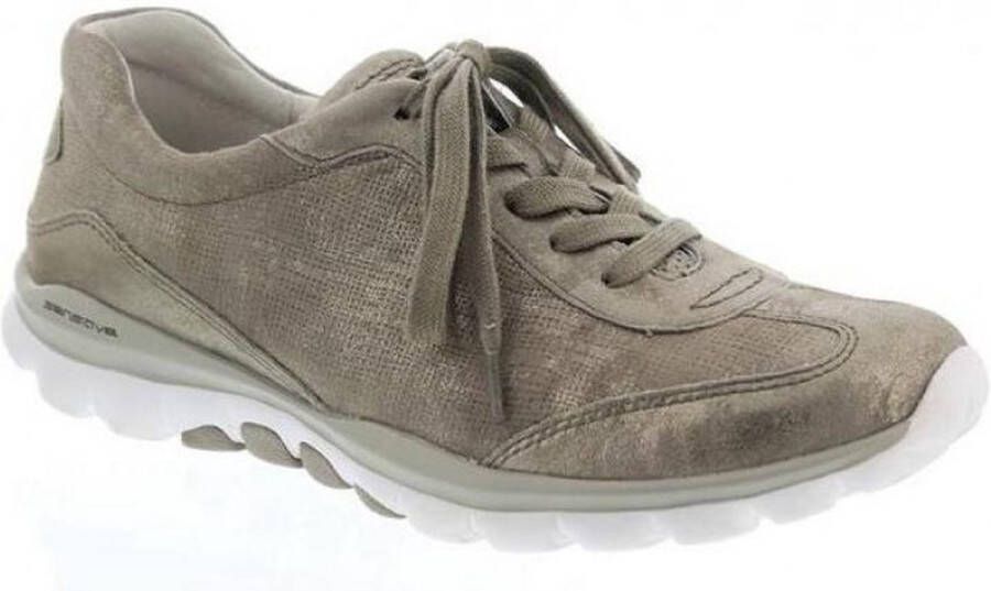 Gabor Rollingsoft Sensitive Taupe Canvas Leer Beige Dames