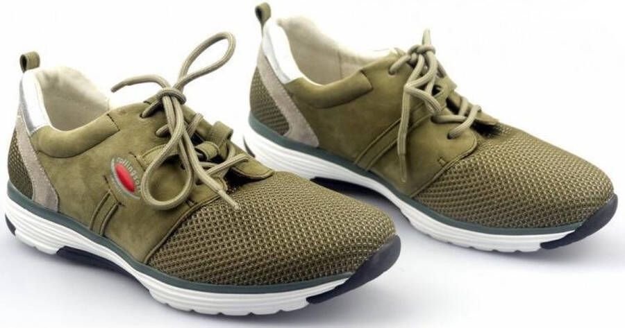 Gabor Groene Nubuck en Mesh Combi Schoenen Green Dames