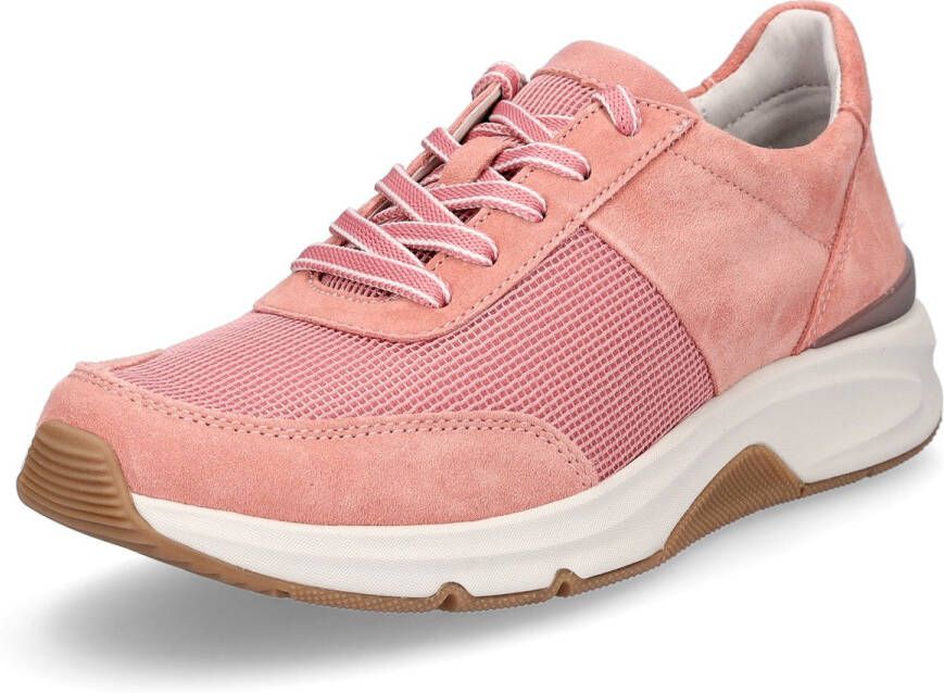 Gabor Rollingsoft dames leren sportschoenen antiek roze