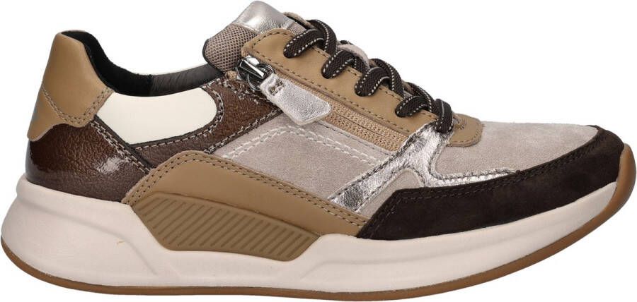 Gabor Rollingsoft dames sneaker Beige multi