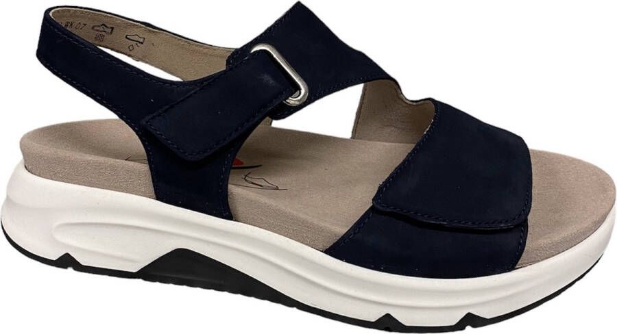 Gabor Rollingsoft Gabor 26.885.36 Soft Nubuk Blue-sandalen los voetbed-sandalen gabor