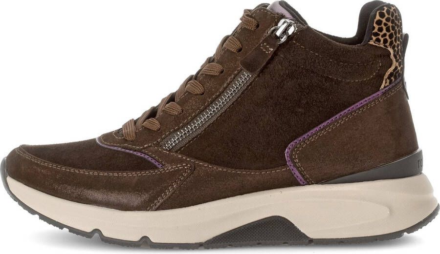 Gabor Rollingsoft Sneakers met sleehak vrijetijdsschoen veterschoen veterschoenen met uitneembare binnenzool