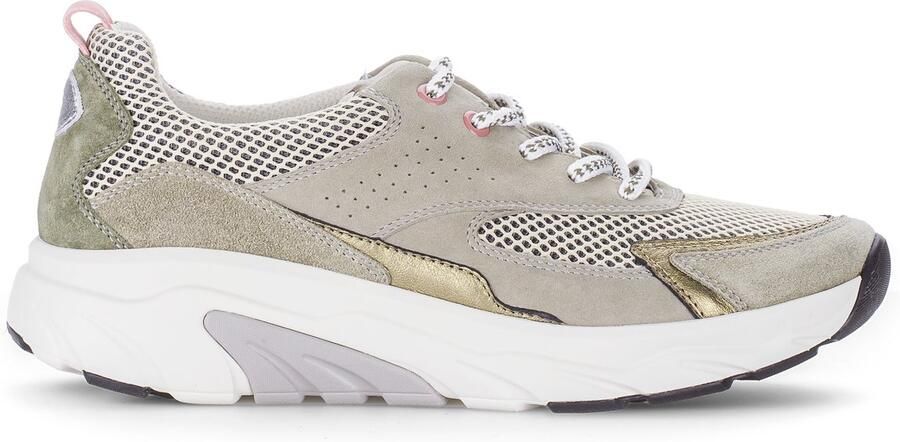 Gabor Rollingsoft DAMES SNEAKERS BEIGE 86.935.34 VEL MESH PERL CERVO-OASI CREME VANILLA