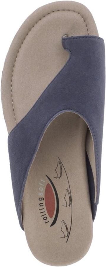 Gabor Rollingsoft Dames teenslipper art. 86.812.46 blauw