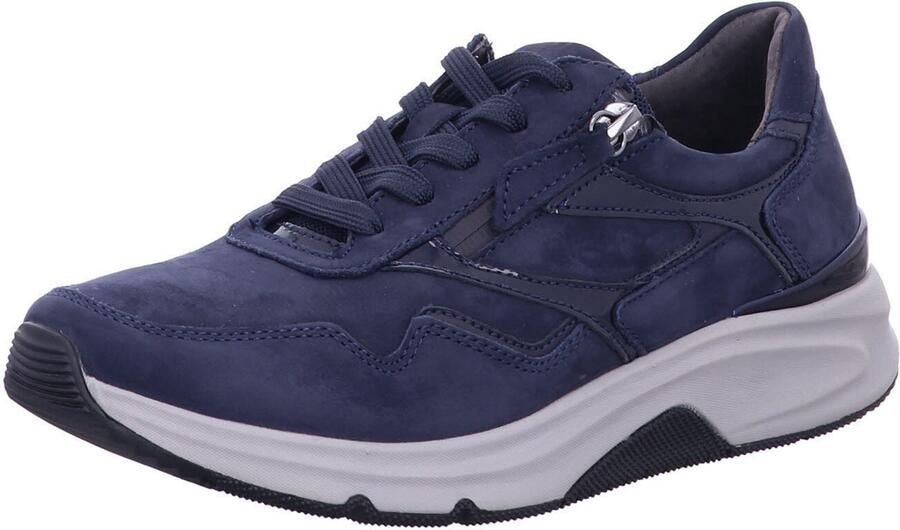 Gabor 96.896 36.896.46 Blauwe dames sneaker met rits