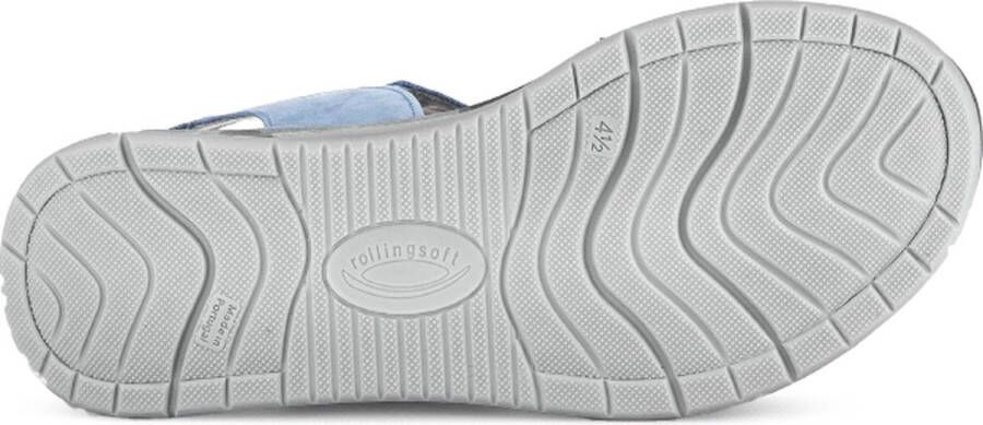 Gabor Blauwe Suède Sandalen Rolling Soft Blue Dames